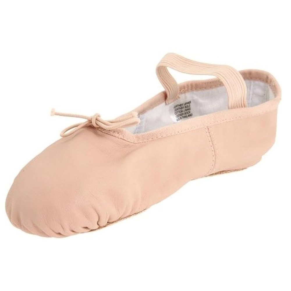 Bloch Womens Size 7.5 Dansoft Full Sole Leather Ballet Elastic Slipper Shoe Pink